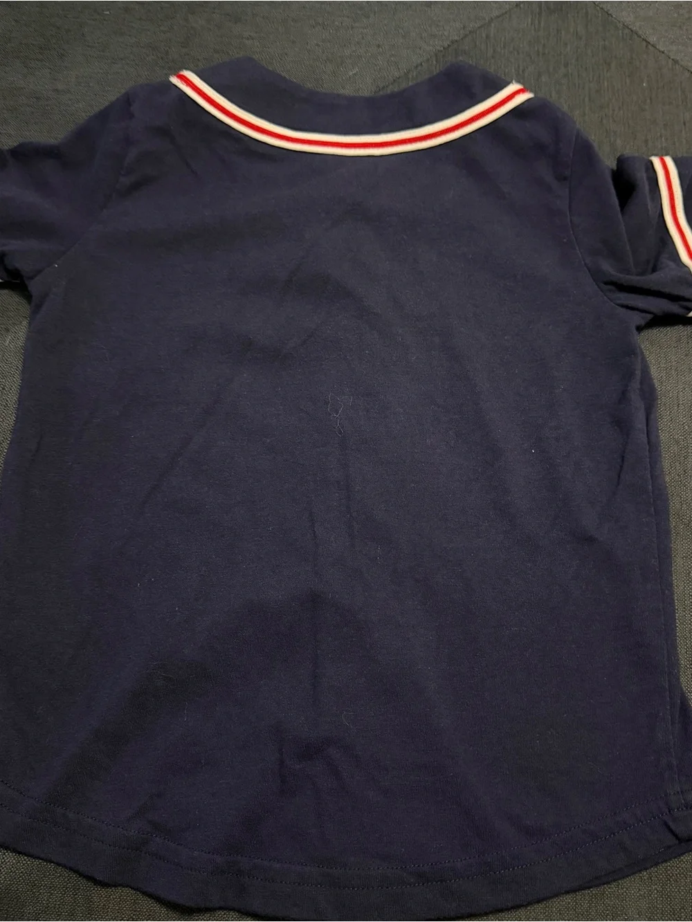 USA Navy Blue Kids Baseball Jersey Top Carter's Buttonup Sz 4